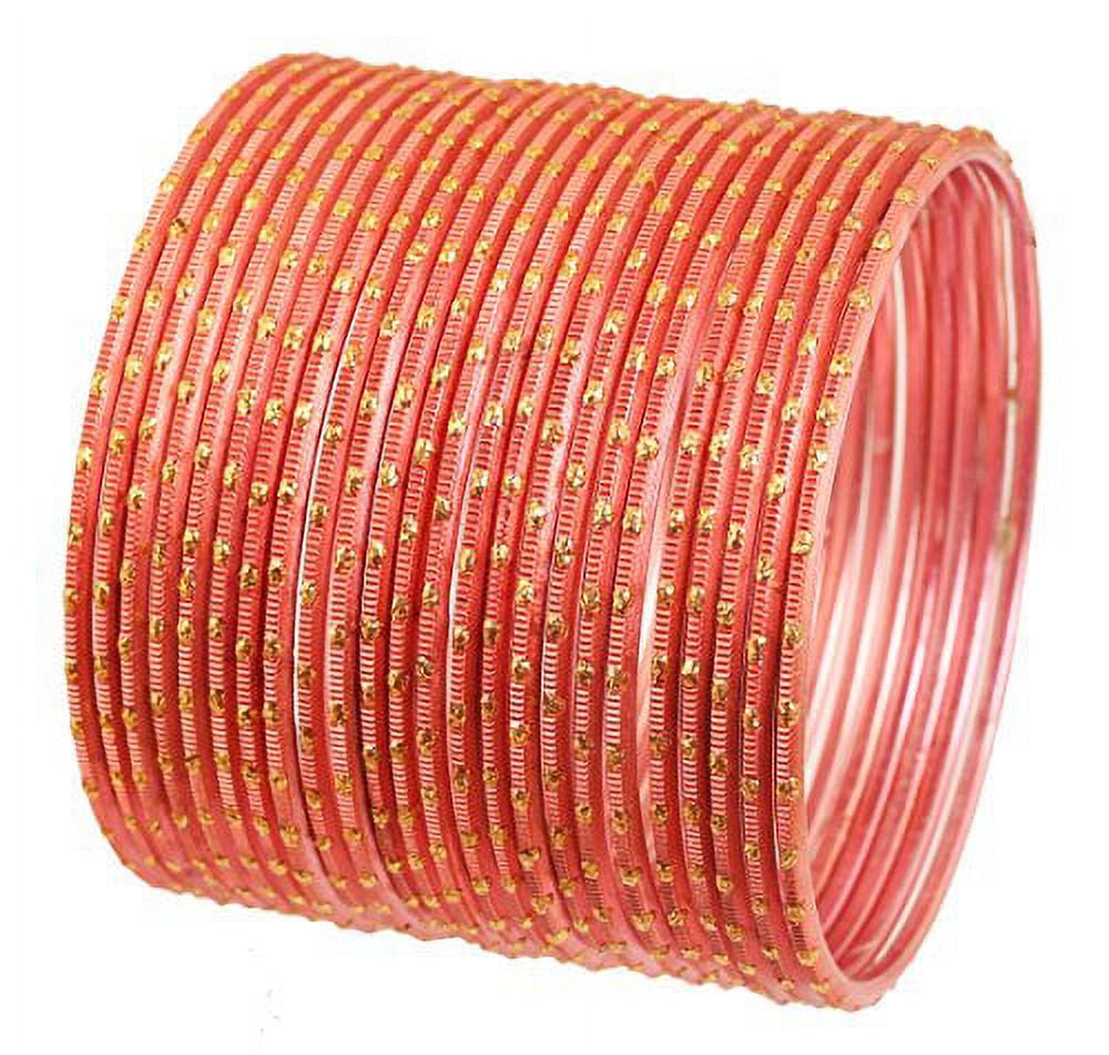 Sunsoul By Touchstone Colorful 2 Dozen Bangle Collection Indian Bollywood Alloy Metal Textured Sunflower Yellow Color Large Size Bangle Bracelets Set Of 24 In Antique Gold Tone For Women