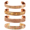 thumbnail image 1 of Sunsoul By Touchstone Indian Brass Copper Braids Sun Tortoise Motifs 4 Jewelry Bracelets For All., 1 of 14