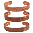 thumbnail image 1 of Sunsoul By Touchstone Indian Handcrafted Om Celtic Pattern Copper Jewelry 3 Bracelets In For All., 1 of 7