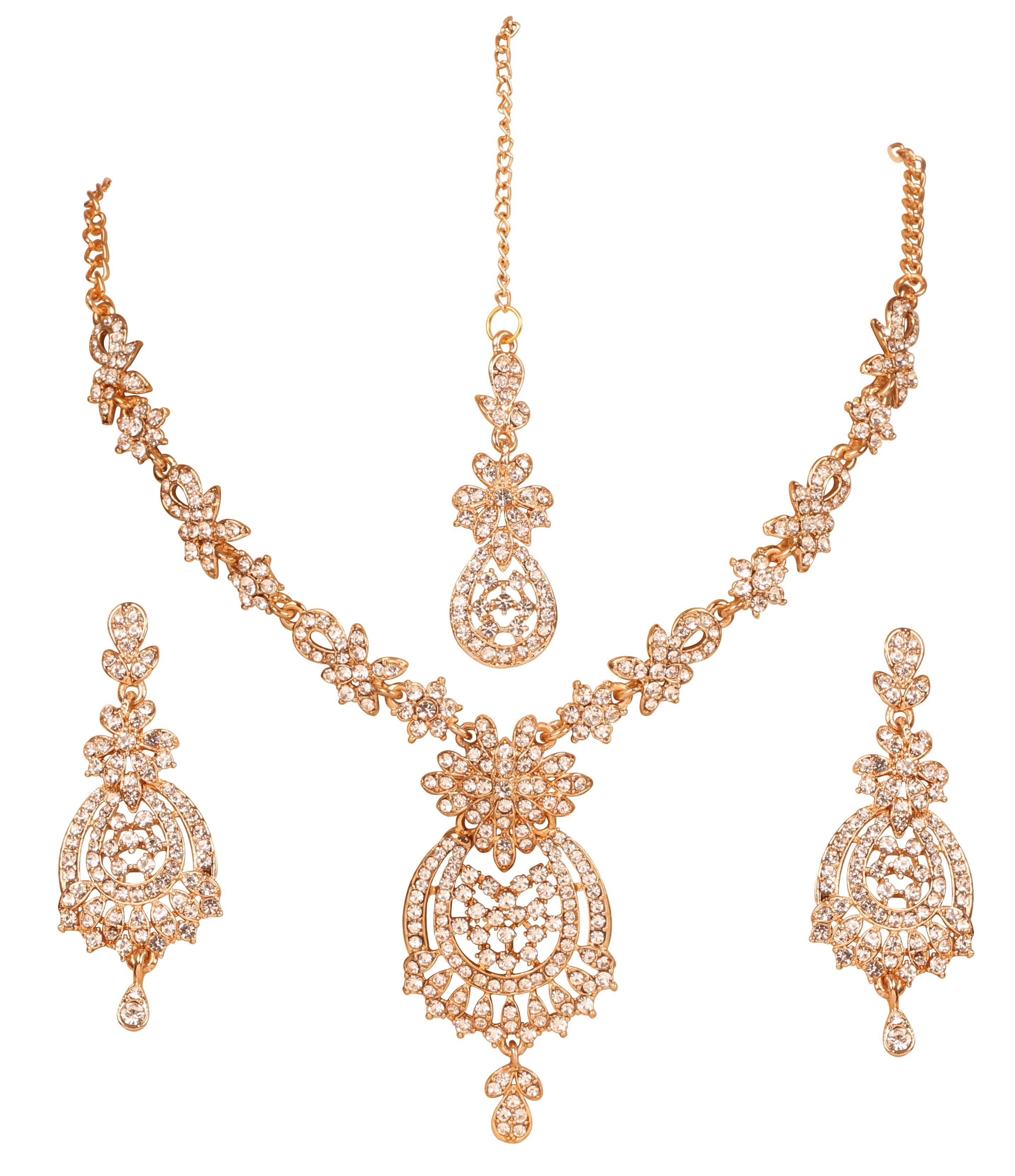 Sunsoul By Touchstone Indian Handcrafted Rhinestones Faux Pearls Gold Tone Jewelry Necklace For Women
