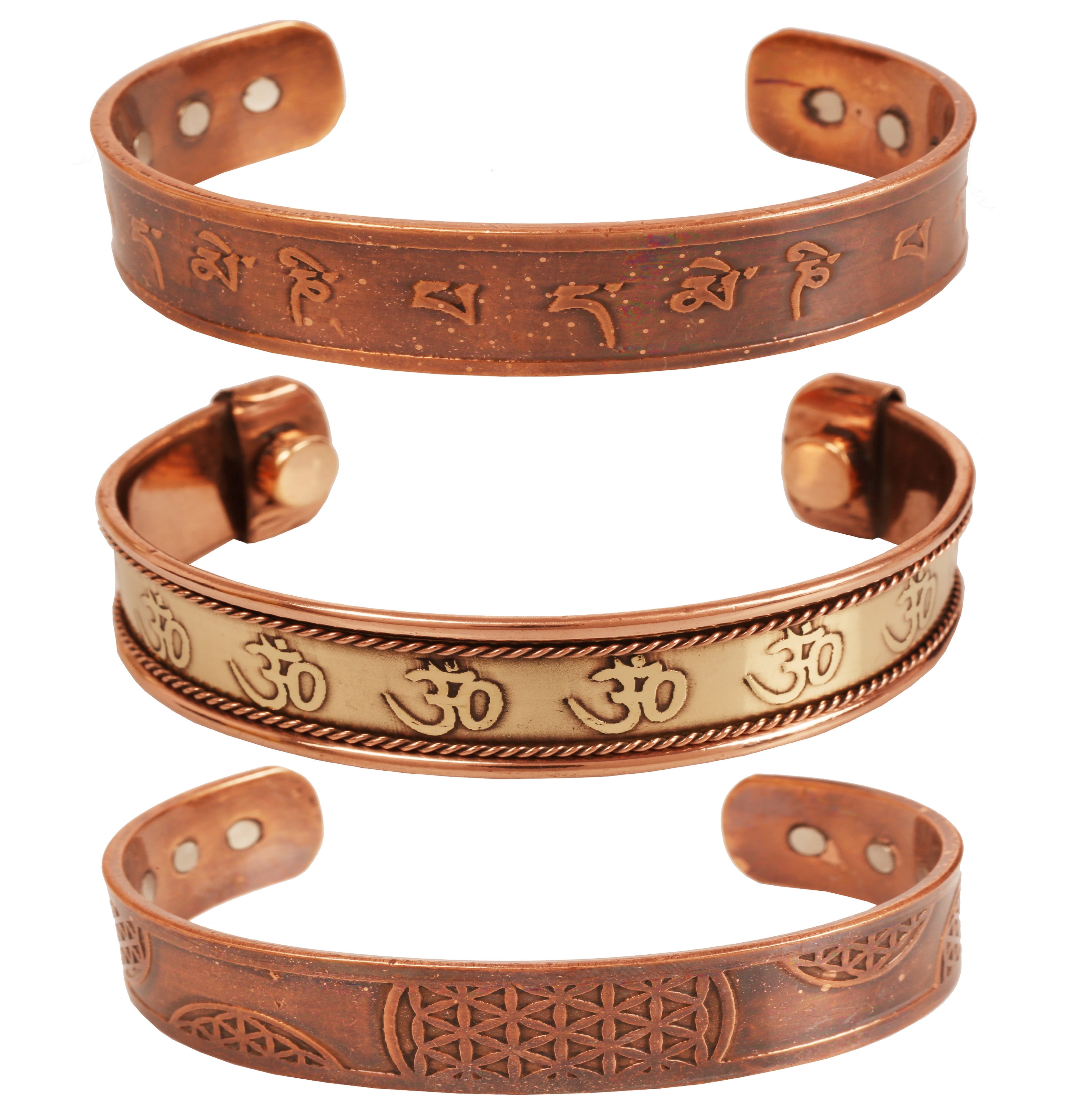 Sunsoul by Touchstone Copper magnetic healing bracelet Tibetan style.