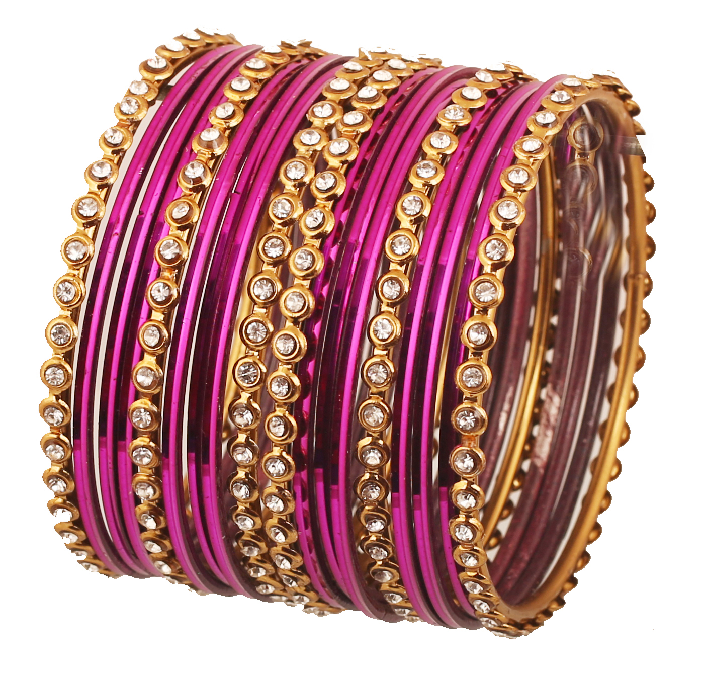 Set Di 24 Bracciali Indiani Bollywood – Oro Antico – Grandi Dimensioni