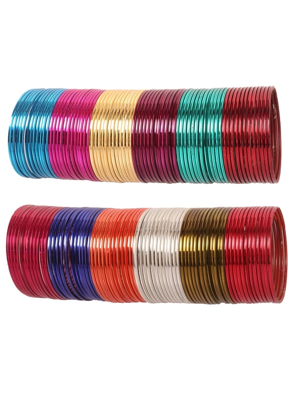 by Touchstone "Colorful Bangle Collection" Indian Bollywood Alloy Metal Rich 12 Gorgeous And Live Textured Colors Bangle Bracelets Set Of 144 For Women.