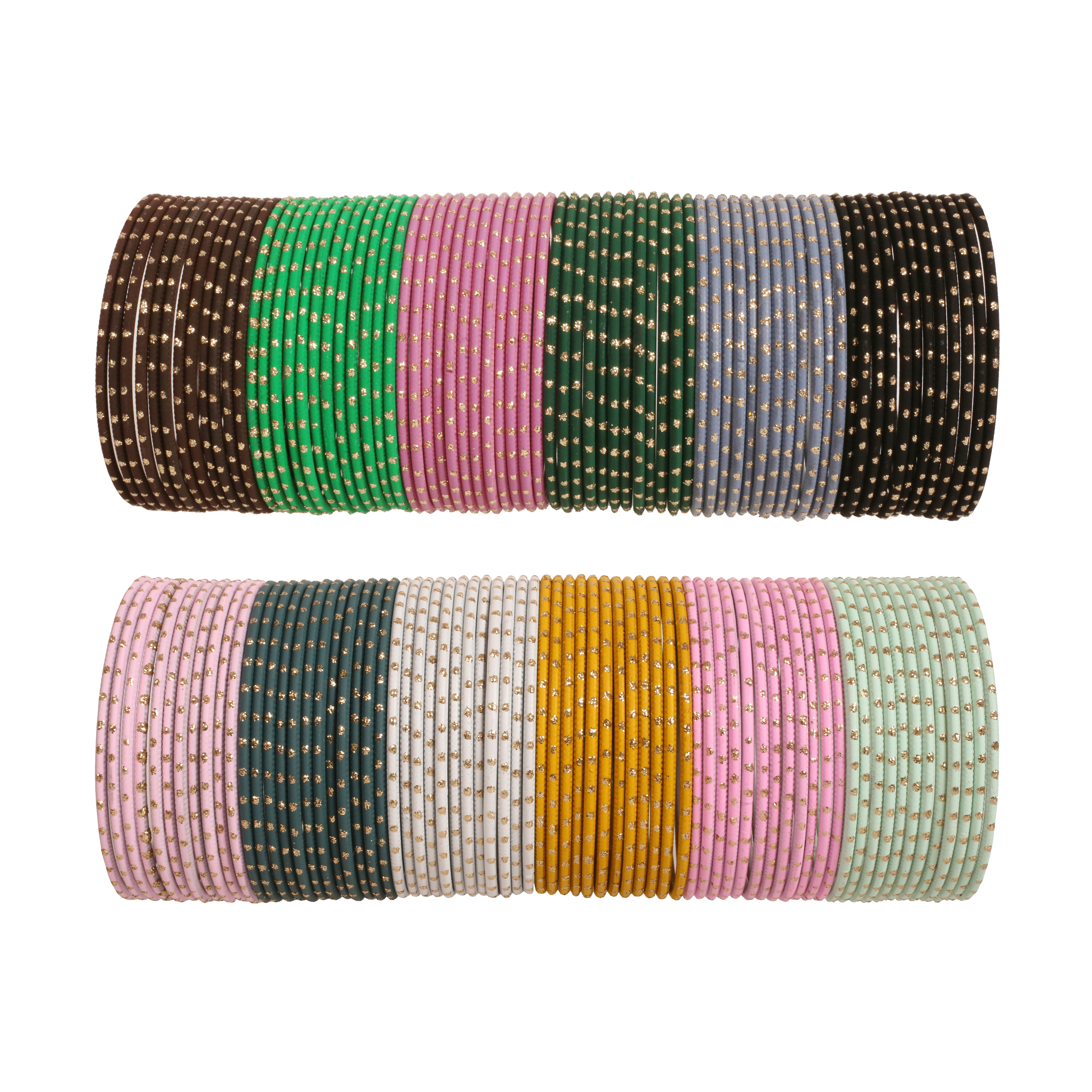 Bracciale Rigido Indiano Touchstone In Stile Bollywood, Oro Antico Con Strass, Set Da 2 Pezzi, Taglia L (20,8 Cm)