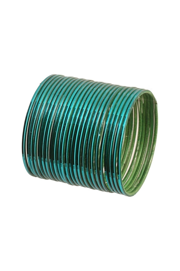 by Touchstone Colorful Bangle Collection Modern Pretty Attractive Look Wrist Filler Indian Bollywood Blue Color Thin Designer Jewelry Metal Bangle Bracelets Set Of 24. For Women.