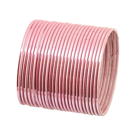 Sunsoul by Touchstone Colorful Bangle Collection Modern Pretty Attractive Look Wrist Filler Indian Bollywood Light Pink Color Thin Designer Jewelry Metal Bangle Bracelets Set Of 24. For Women.