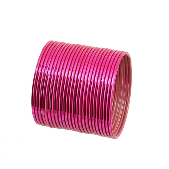 Sunsoul by Touchstone Colorful Bangle Collection Modern Pretty Attractive Look Wrist Filler Indian Bollywood Magenta Color Thin Designer Jewelry Metal Bangle Bracelets Set Of 24. For Women.