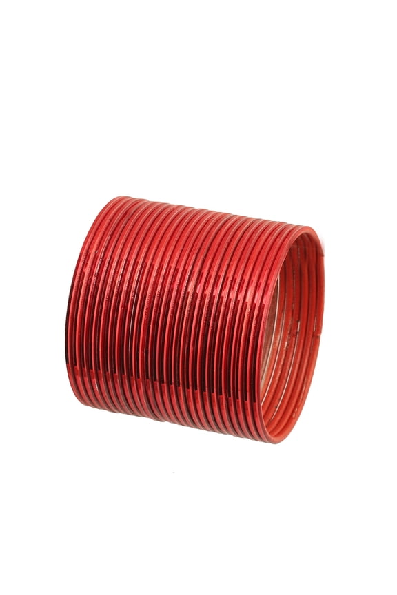 by Touchstone Colorful Bangle Collection Modern Pretty Attractive Look Wrist Filler Indian Bollywood Red Color Thin Designer Jewelry Metal Bangle Bracelets Set Of 24. For Women.