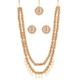 thumbnail image 1 of Sunsoul by Touchstone "Contemporary Kundan Collection" Indian Bollywood Richly Crafted Traditional Mughal Kundan Look Faux Pearls Long Designer Jewelry Necklace In Gold Tone For Women., 1 of 4