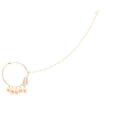 thumbnail image 1 of Sunsoul by Touchstone Indian Bollywood Desire Innovative Style Studded Diamon Look Faux Pearls Designer Bridal Jewelry Nath (Nose Accessory) In Gold Tone For Women., 1 of 3