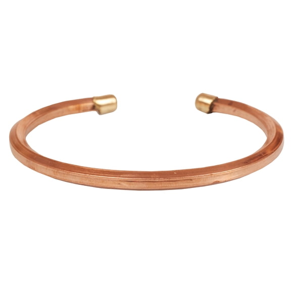 Sunsoul by Touchstone Handcrafted By Indian Skilled Artisans Durable High Gauge Copper Hand Twisted Stylisht Bracelet In Natural Tone.