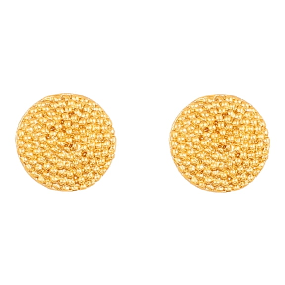 Sunsoul by Touchstone Indian Bollywood Majestic Shield Round Shape Bahubali Inspired Designer Jewelry Earrings For Women In Gold Tone.