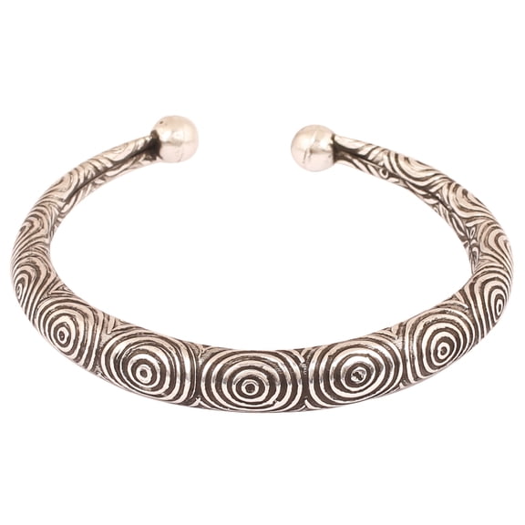 Sunsoul by Touchstone Pretty Celtic Inspired Beautifully Engraved Bracelet in Oxidized Silver Tone for Women