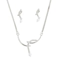 thumbnail image 1 of Sunsoul by Touchstone Silver Curve Drop Ad Necklace Set for Women, 1 of 6