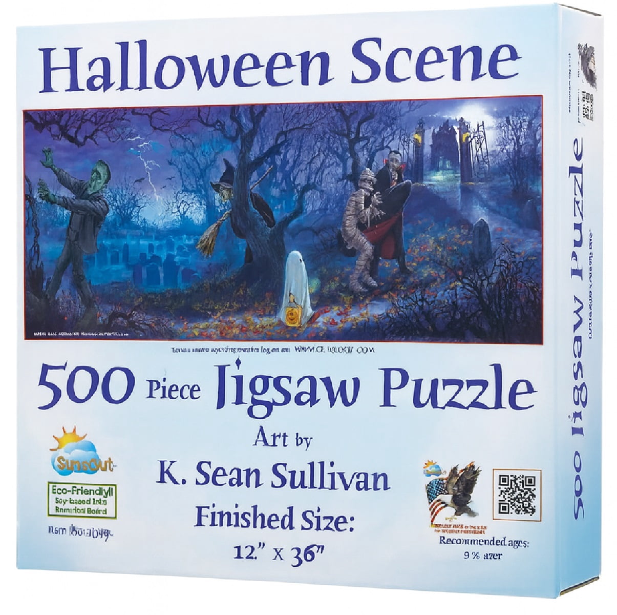 SUNSOUT INC - Halloween Scene - 500 pc Jigsaw Puzzle by Artist: K. Sean ...