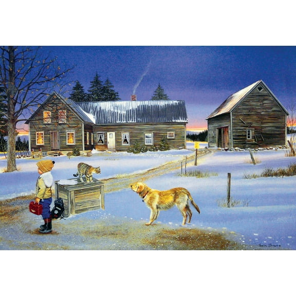 Sunsout School Bus Watch - 500pc Jigsaw Puzzle