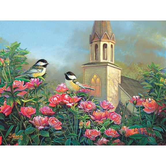 Sunsout Wedding Bell Chickadees - 500pc Jigsaw Puzzle
