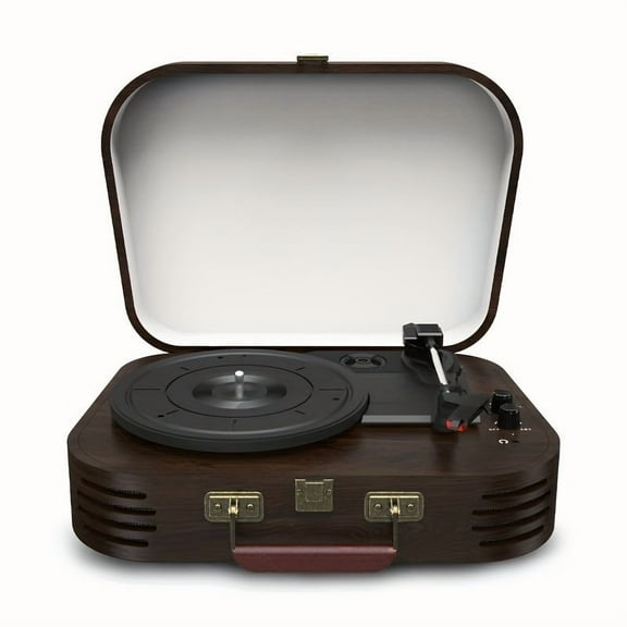 Sunspire A3 Vintage Gramophone, Vinyl Record, Turntable, Gramophone Device, High-fidelity Stereo, Built-in Speaker, 3-speed, Belt-driven Vintage Gramophone, 3.5mm Music Output, Can Be Connected