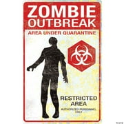 Sunstar 11" x 16" Zombie Outbreak Halloween Sign