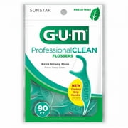 Sunstar Gum Professional Clean Flossers, Mint 90 ea (Pack of 4)
