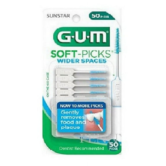 Sunstar Gum Soft Picks For Wider Spaces, 50 Ea