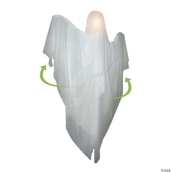 Sunstar Rotating Light-Up Ghost Hanging Halloween Decoration - 63 in