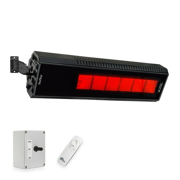 Sunstar SGL 50N10 NG Glass Series Angled Heater with Wireless Remote Control