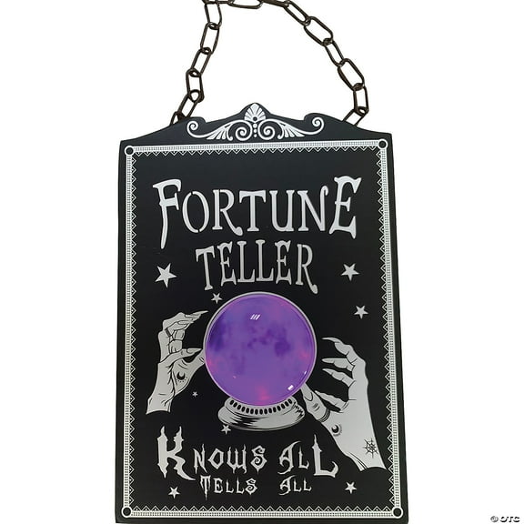 Sunstar Fortune Teller Light-Up Sign Halloween Decoration - 15 in x 10 in