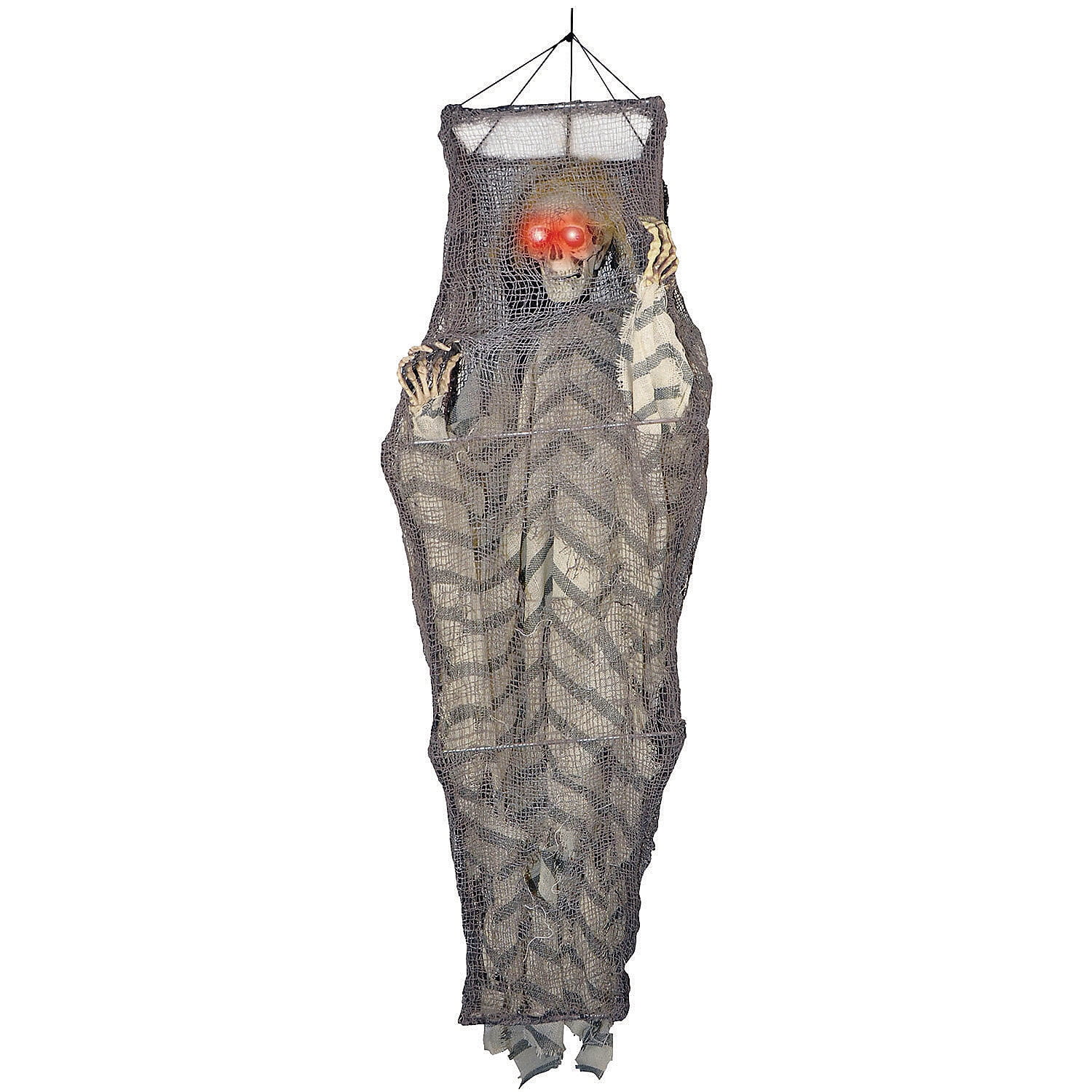 Sunstar Shaking Reaper in a Cage Halloween Decoration - 41 in - Gray
