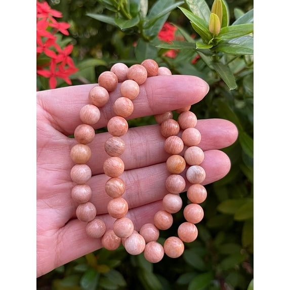Sunstone Crystal Bead Bracelet 8mm, Wholesale Genuine Sunstone Stretch Gemstone Bracelet, Gift for Men & Women (3)