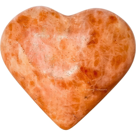 Sunstone Crystal Heart - Pocket Massage Worry Stone