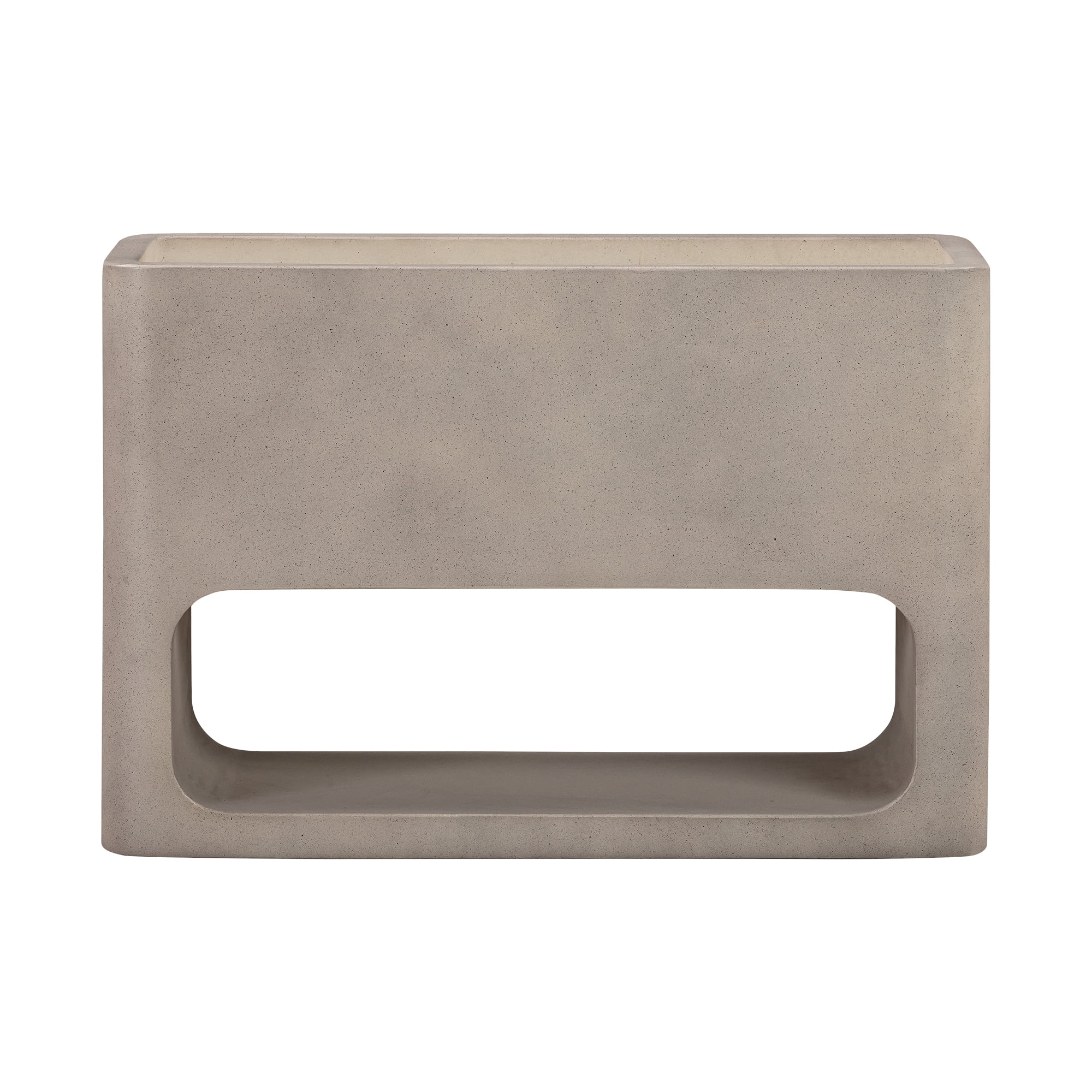 Sunstone Hollow Cube Indoor/Outdoor Planter in Black Brushed Concrete