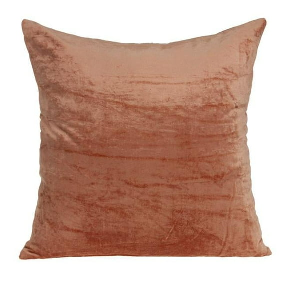 Sunstone Orange Square Transitional Pillow Cover with Poly Insert - 18 x 18 x 7 in.