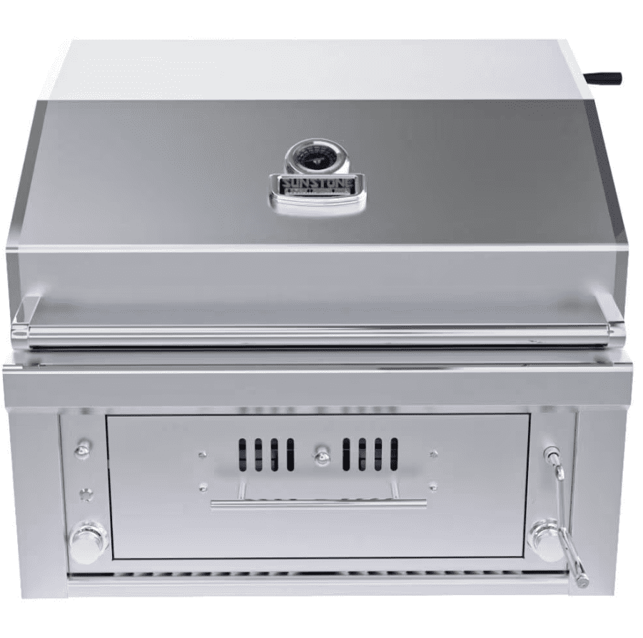 Sunstone Series 30 Inch Propane Burners Hybrid Single Zone Charcoal/Wood Burning W/Infrared Burner Grill