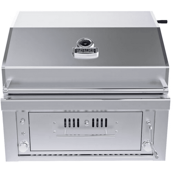 Sunstone Series 30 Inch Propane Burners Hybrid Single Zone Charcoal/Wood Burning W/Infrared Burner Grill