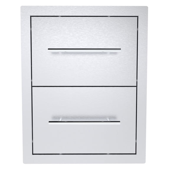 Texan 16 in. Stainless Steel 2-Drawer Paper Towel Access Drawer unit
