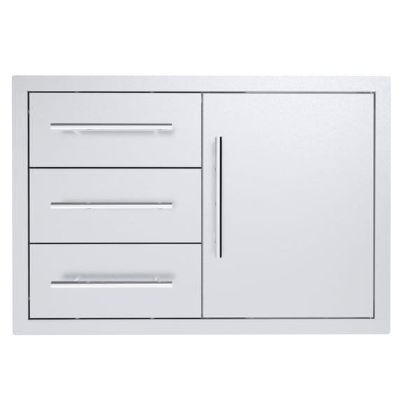 Texan 30 in. Stainless Steel 3-Drawer Door and Drawer Combo unit