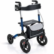 Vive Sunstride - All-Terrain Rollator Walker with Seat, Foldable, Lightweight, Adjustable, Portable Mobility Aid for Seniors & Adults
