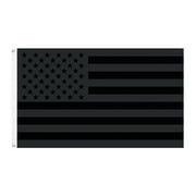 Sunstrider Black American Flag 3x5 Ft All Black US Flag Banner with Brass Grommets Durable Fade Resistant USA