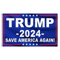 Sunstrider Trump 2024 Save America Again Flag Banner Outdoor Indoor Donald MAGA Republican Conservative USA