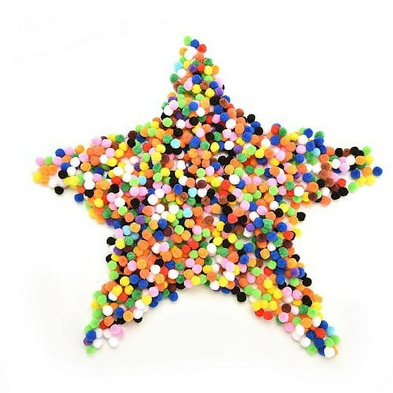 Sunsunrise 2000 Pieces Mini Craft Pompoms Assorted Colors 6 mm Pom poms for Hobby Supplies