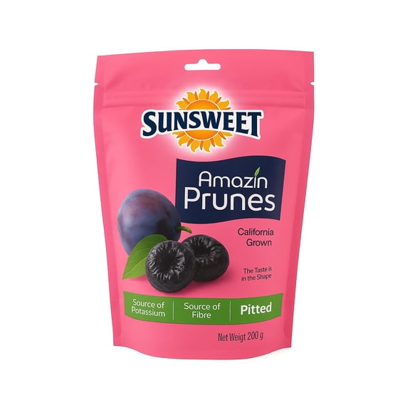 Sunsweet Amaz!n Pitted Prunes 200g | Naturally Sweet, High in Fibre & Potassium | No Sugar Added | Healthy Digestive Snack