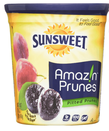 Sunsweet Amazin Prunes, Pitted Prune, It Feels Good to Fell Good, 16 oz Cup