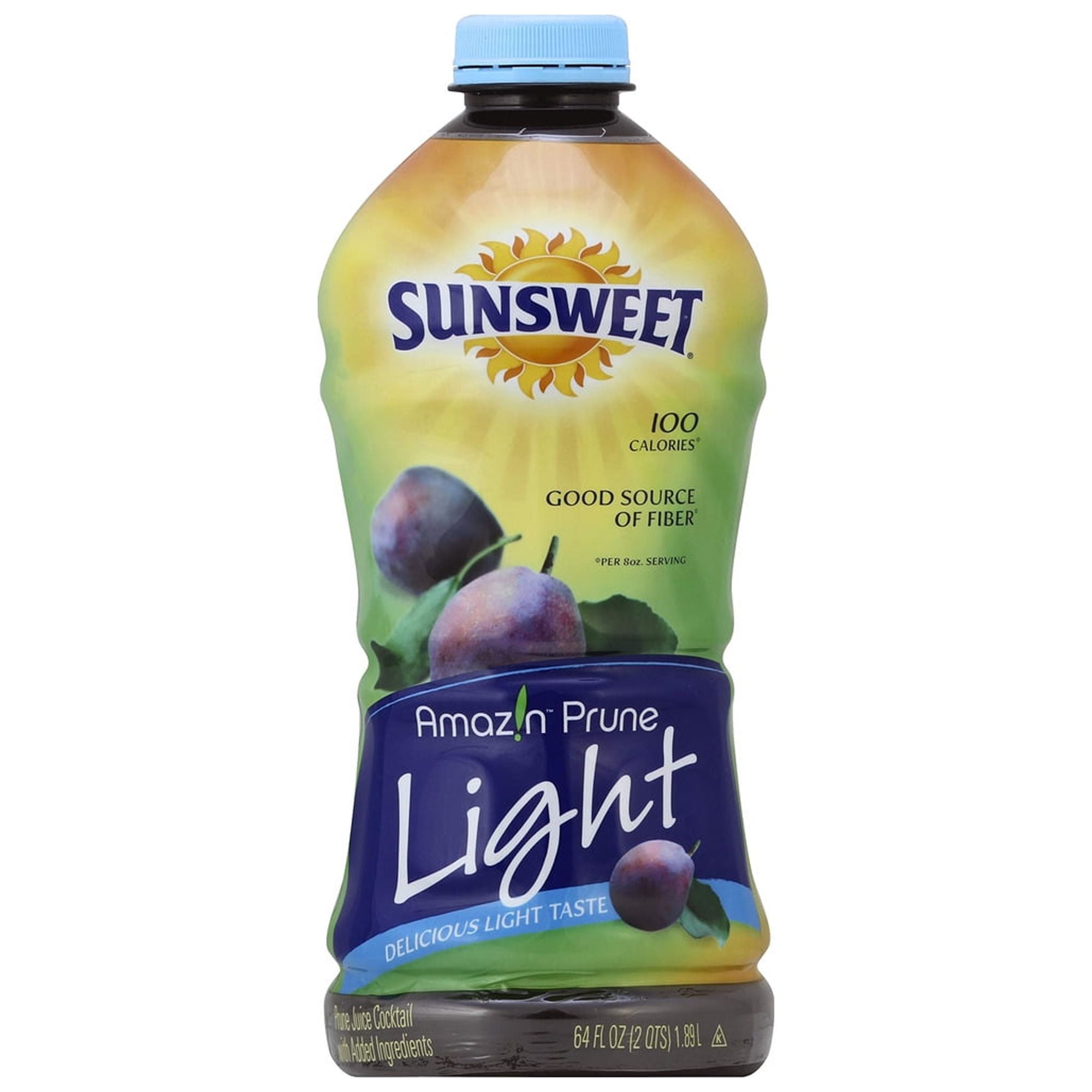 Sunsweet Prune Juice Cocktail, Light, 64 oz (Pack of 18)