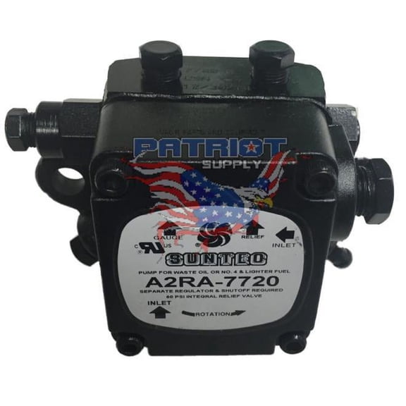 Suntec A2RA-7720 Waste Oil Pump 0.4-2.5 GPH 10/100 PSI 1725/3450 RPM