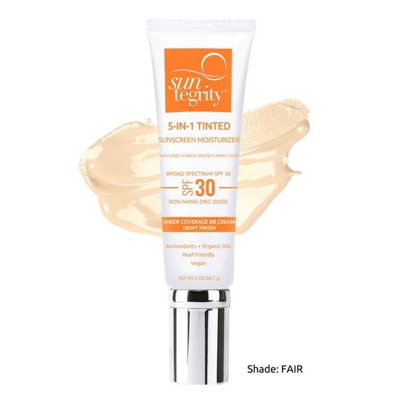 Suntegrity 5-IN-1 Tinted Sunscreen Moisturizer (FAIR Shade) - Broad Spectrum SPF 30