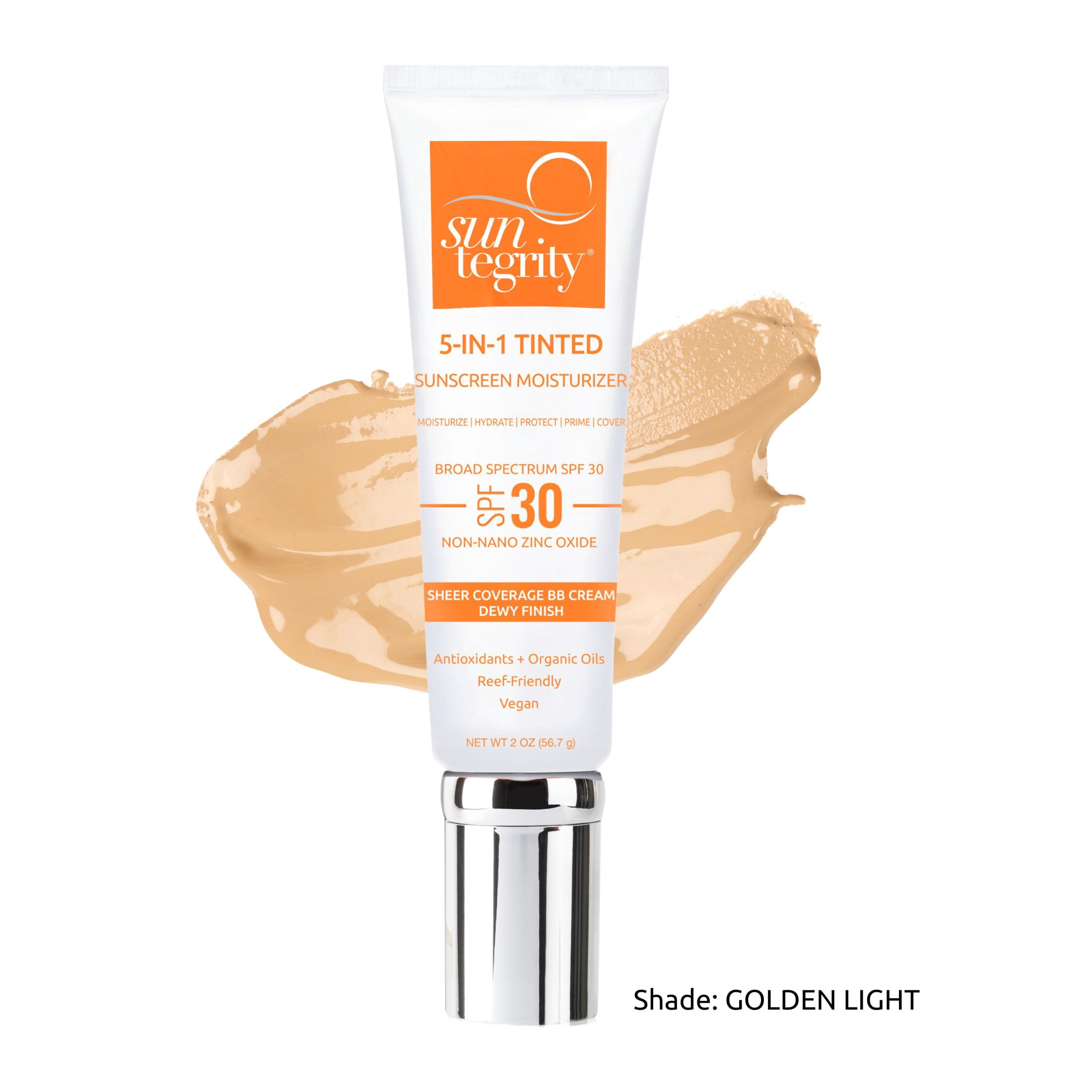 Suntegrity 5-IN-1 Tinted Sunscreen Moisturizer (GOLDEN LIGHT Shade) - Broad Spectrum SPF 30