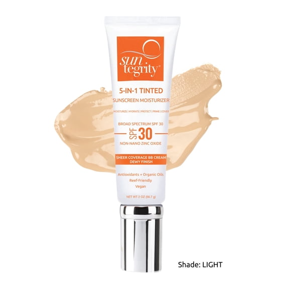 Suntegrity 5-IN-1 Tinted Sunscreen Moisturizer (LIGHT Shade) - Broad Spectrum SPF 30