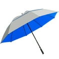 thumbnail image 1 of Suntek 68 In. UV Protection Wind Cheater Vented Canopy Golf Umbrella (Silver and Blue), 1 of 8