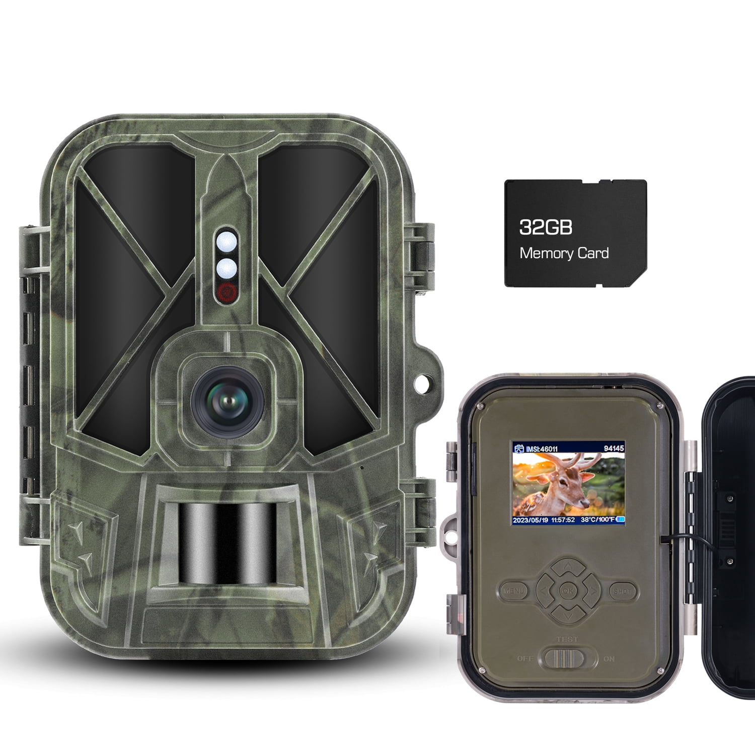 SuntekCam 50MP 4K Trail Camera with 58pcs No Glow LED Night Vision